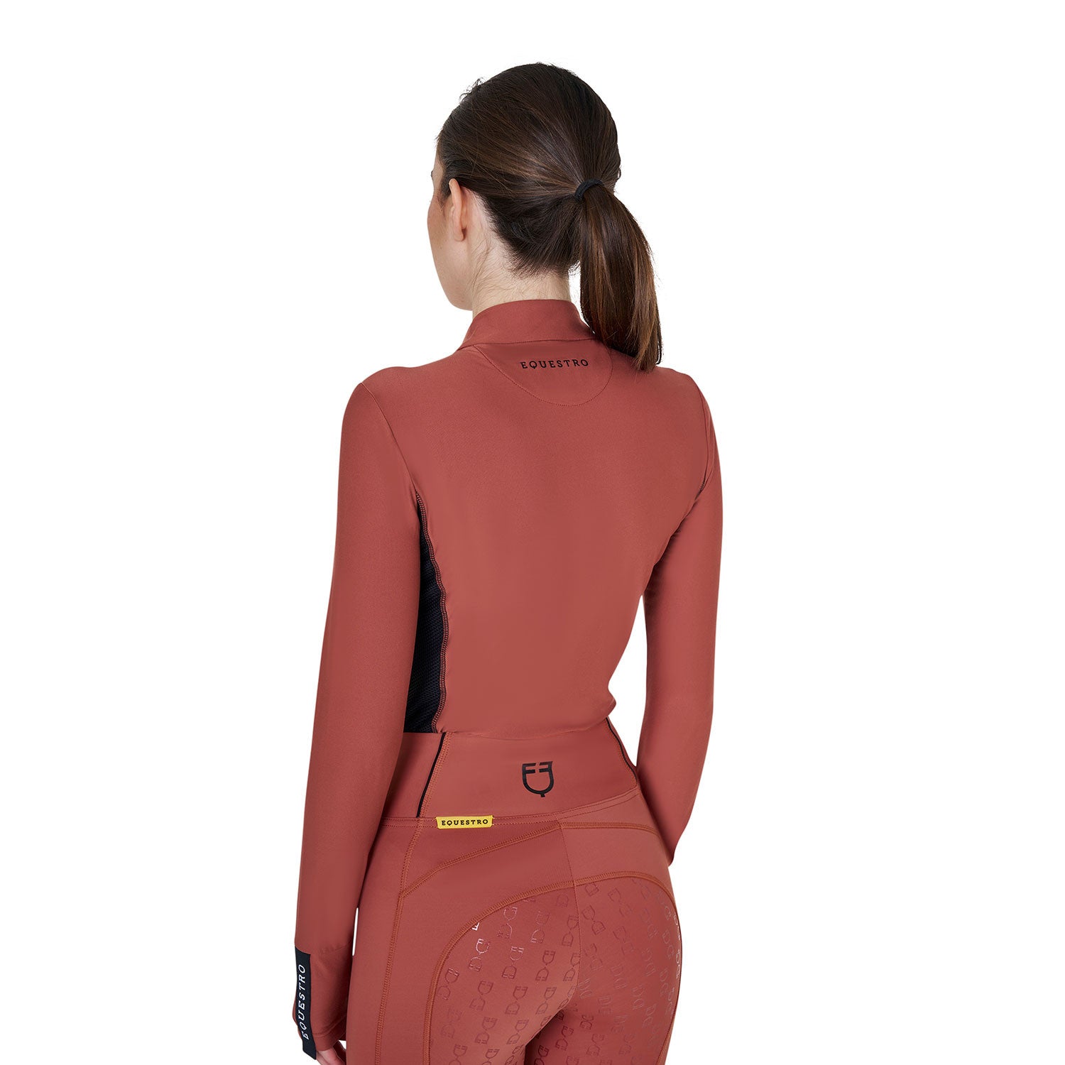 Women's long-sleeved training technical polo shirt