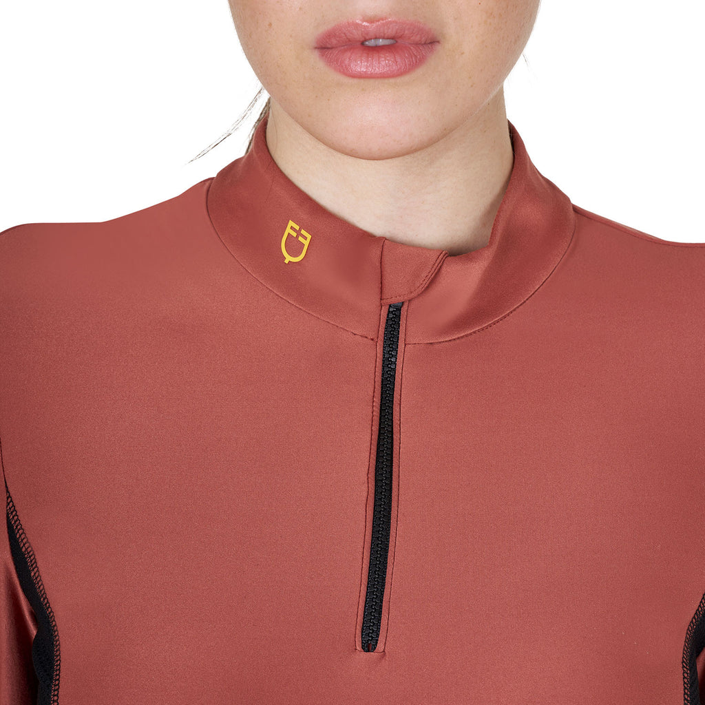 Women's long-sleeved training technical polo shirt