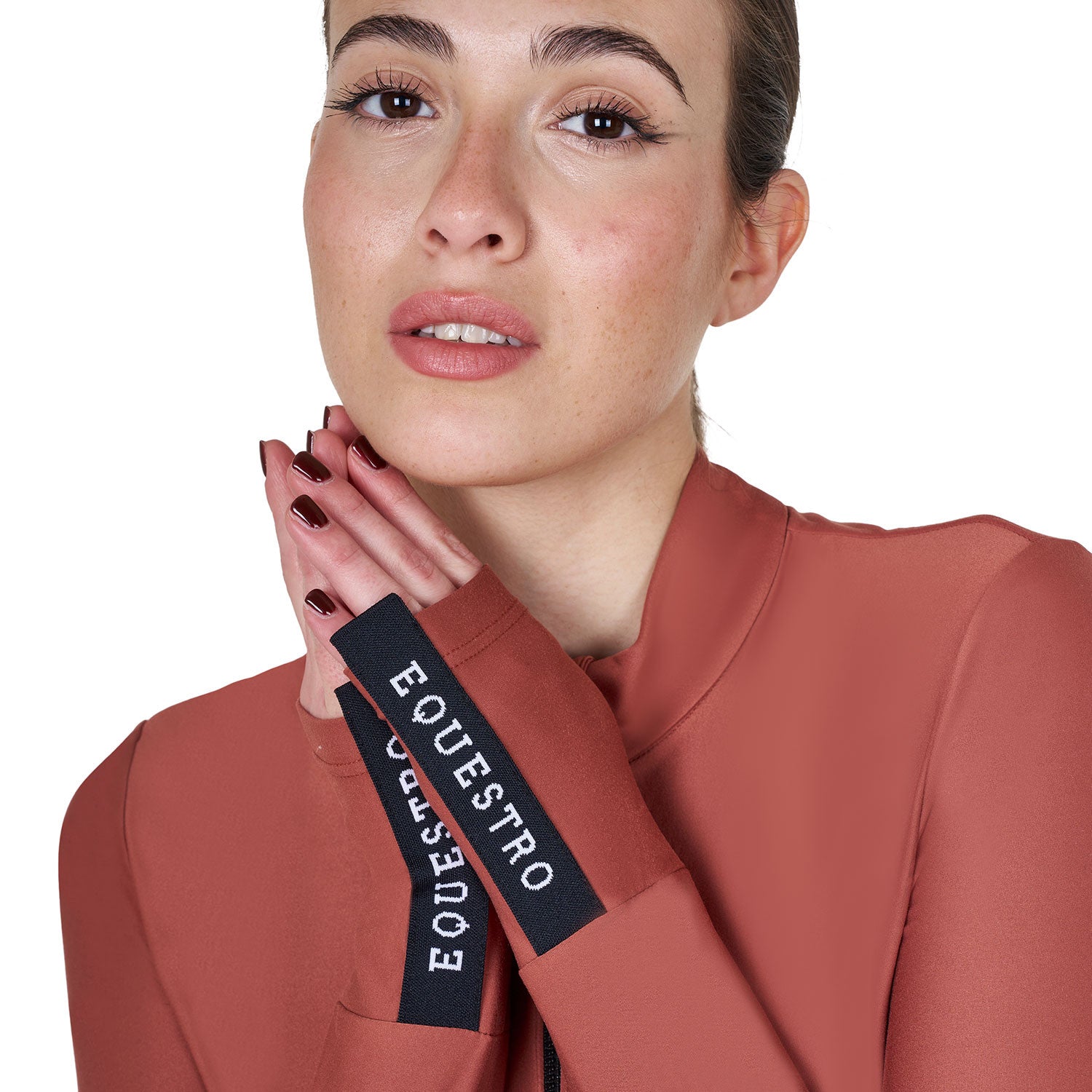 Women's long-sleeved training technical polo shirt