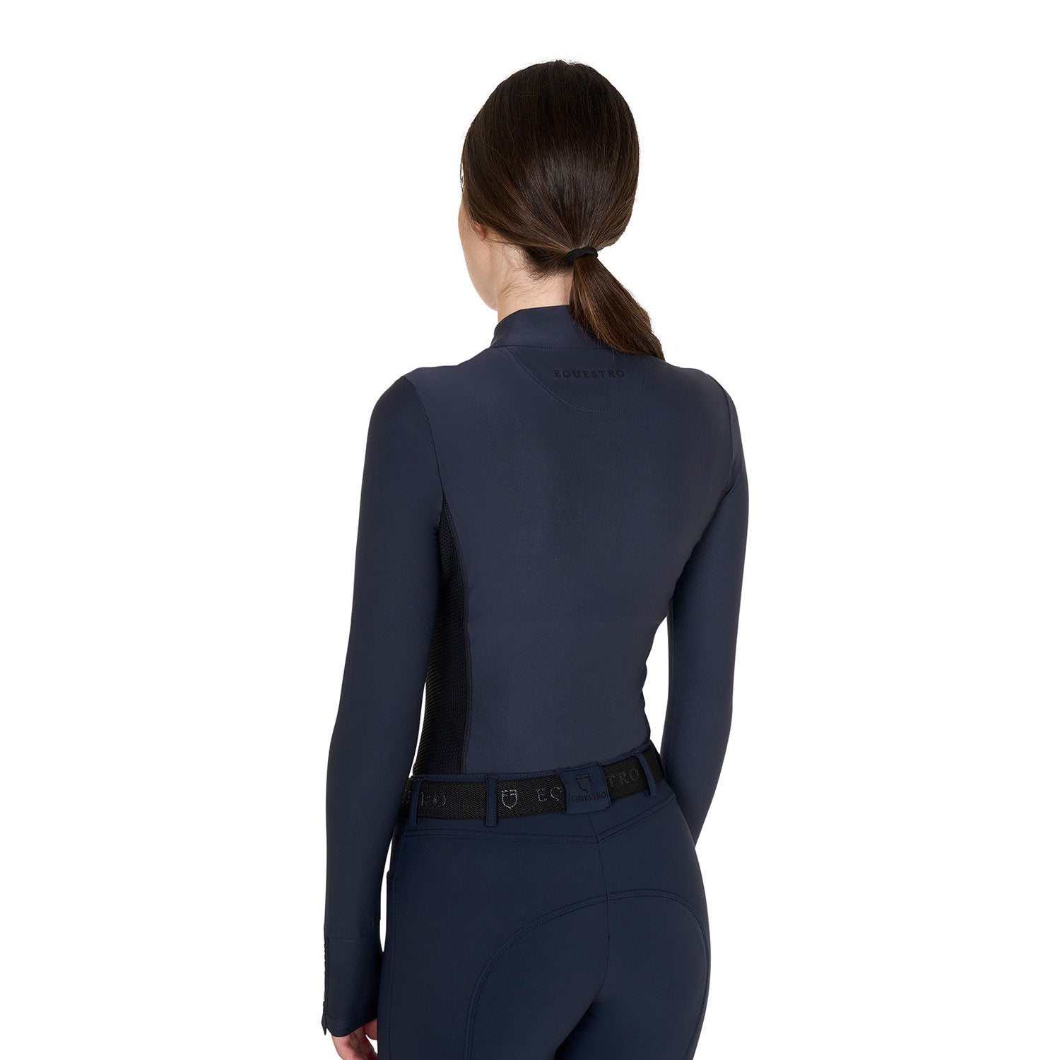 Women's long-sleeved training technical polo shirt