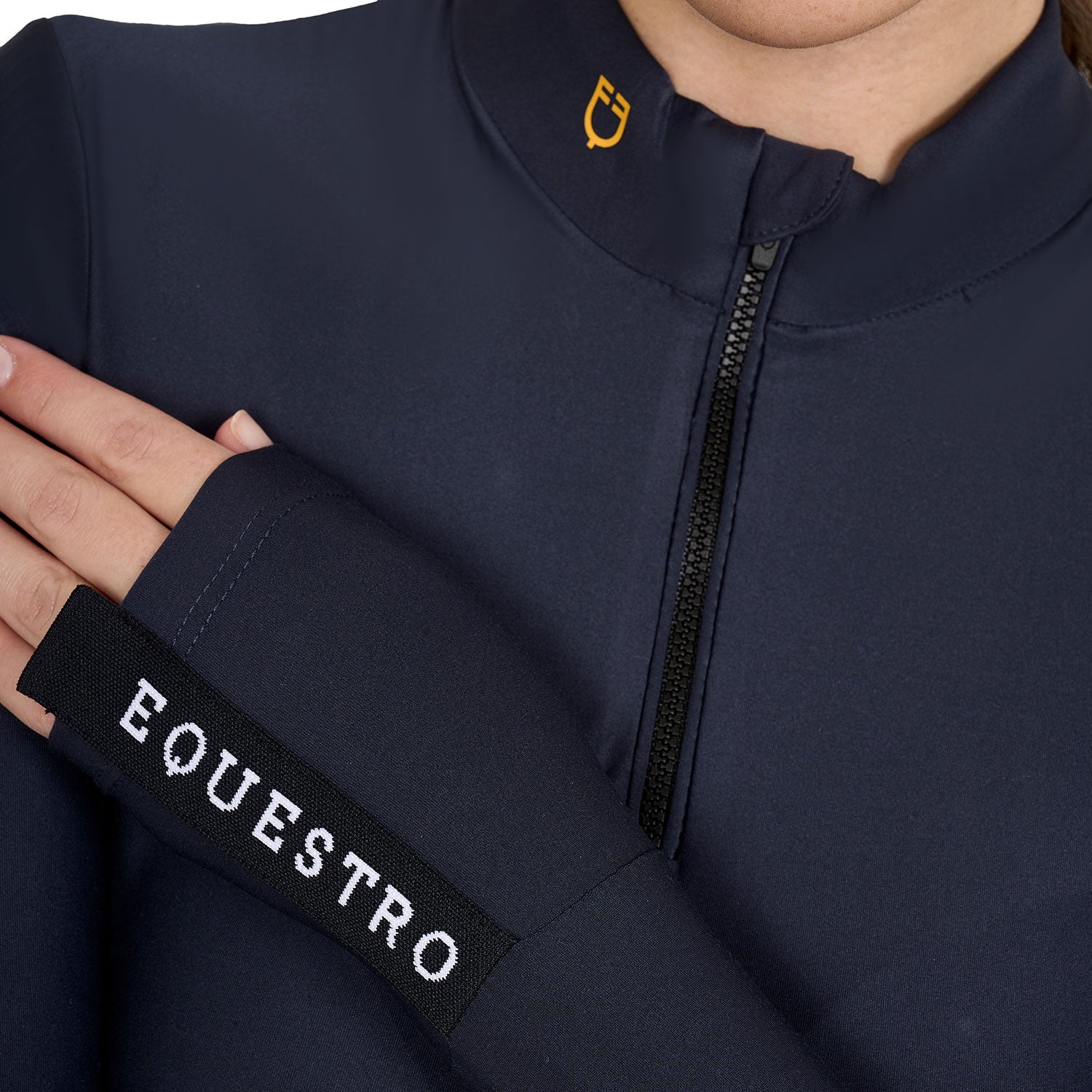 Women's long-sleeved training technical polo shirt