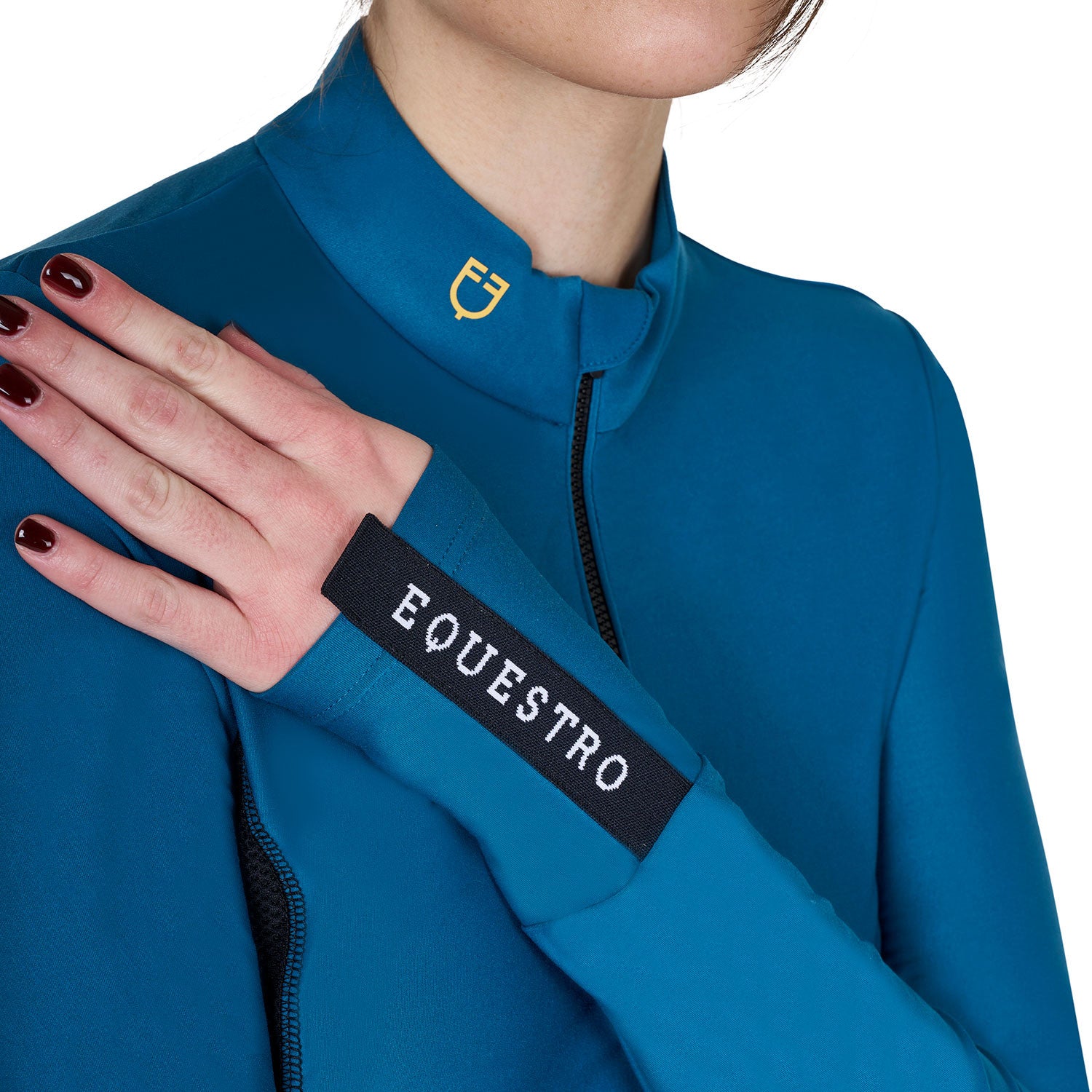 Women's long-sleeved training technical polo shirt
