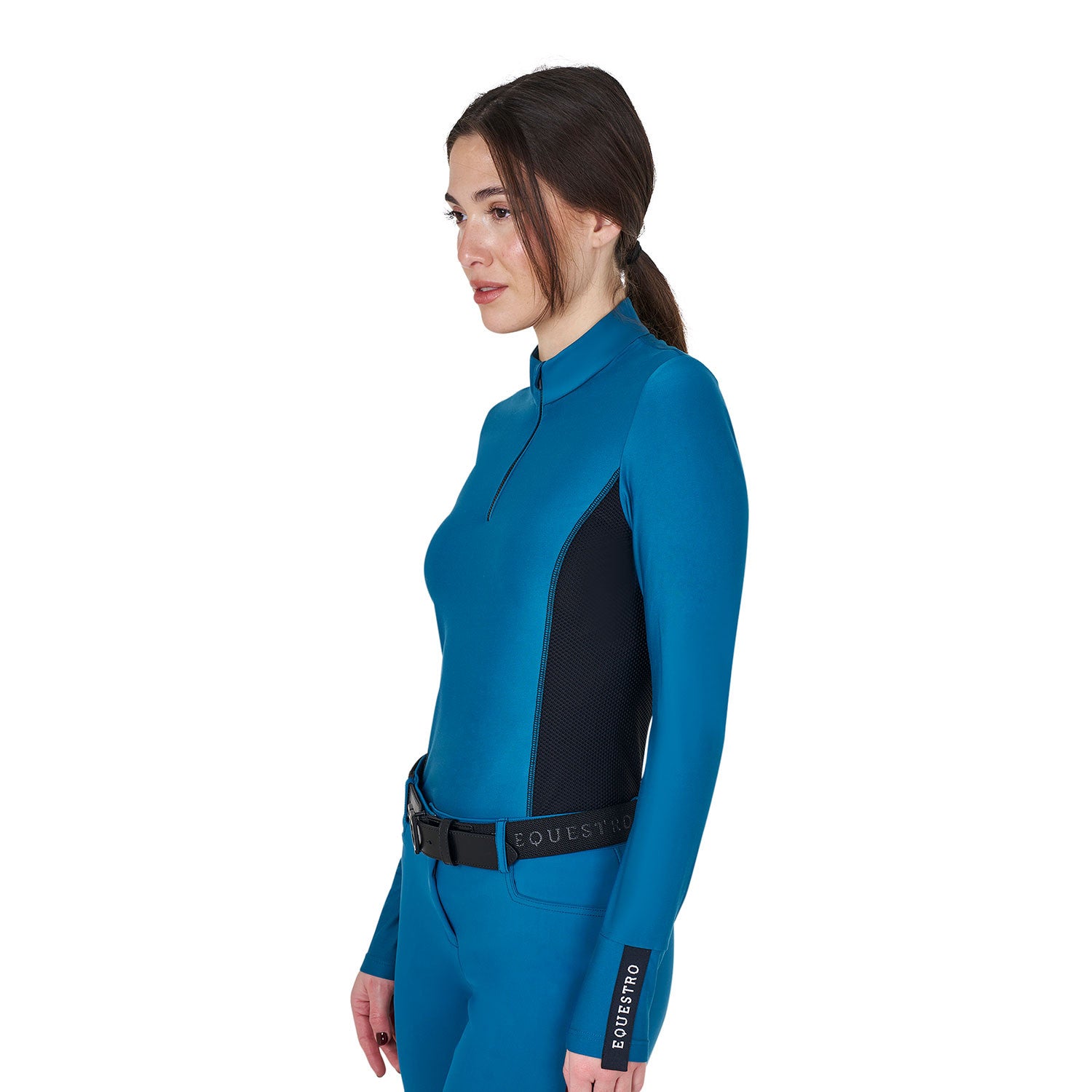 Women's long-sleeved training technical polo shirt