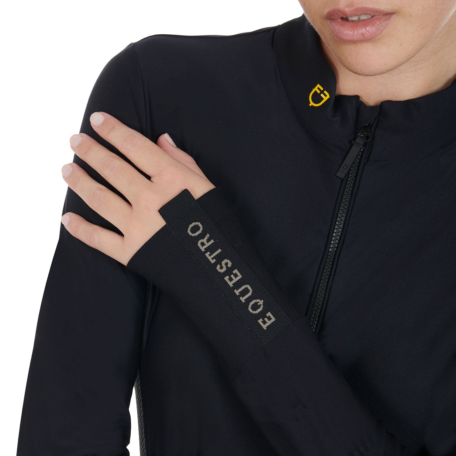 Women's long-sleeved training technical polo shirt