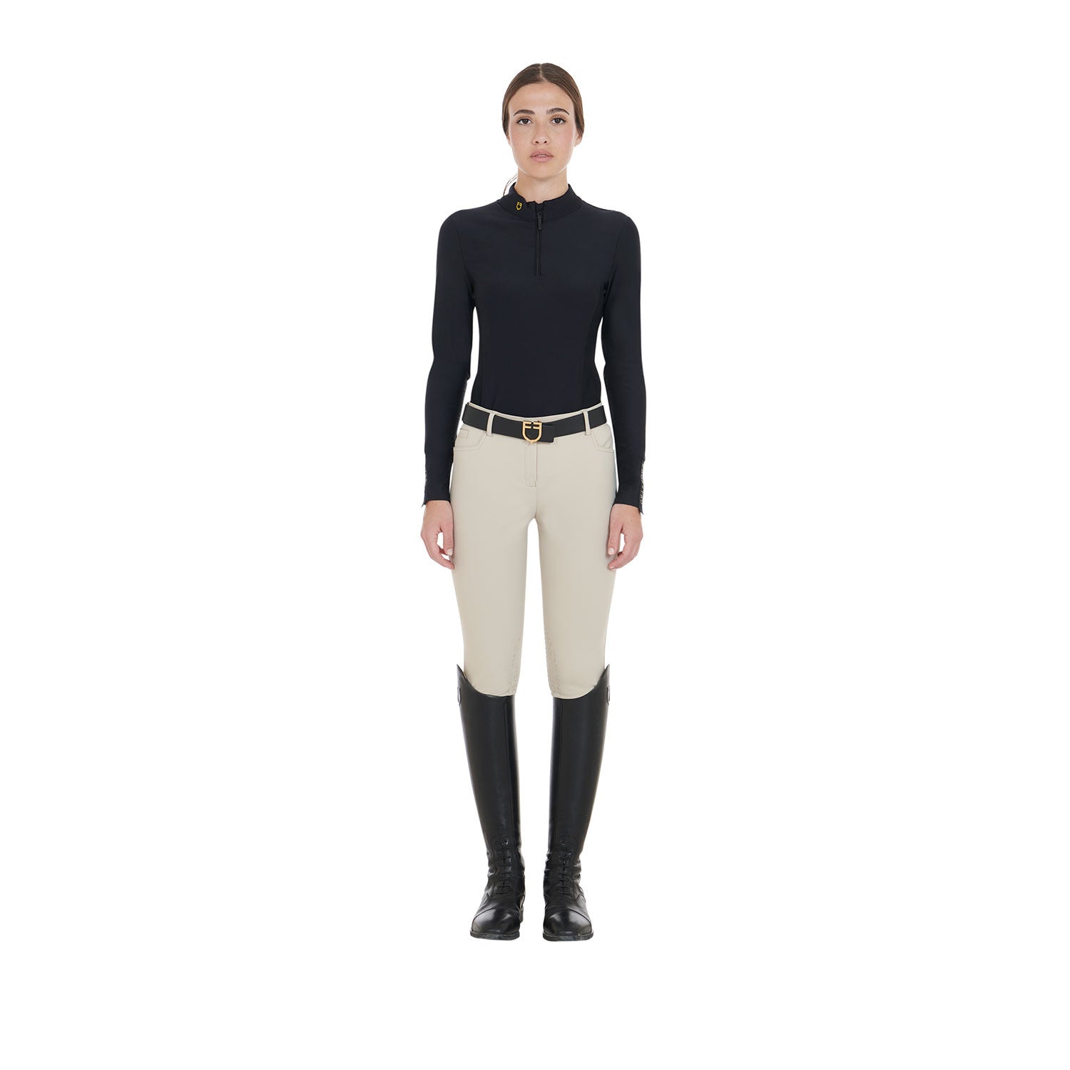 Women's long-sleeved training technical polo shirt