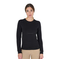 Women's crewneck sweatshirt with printed logo