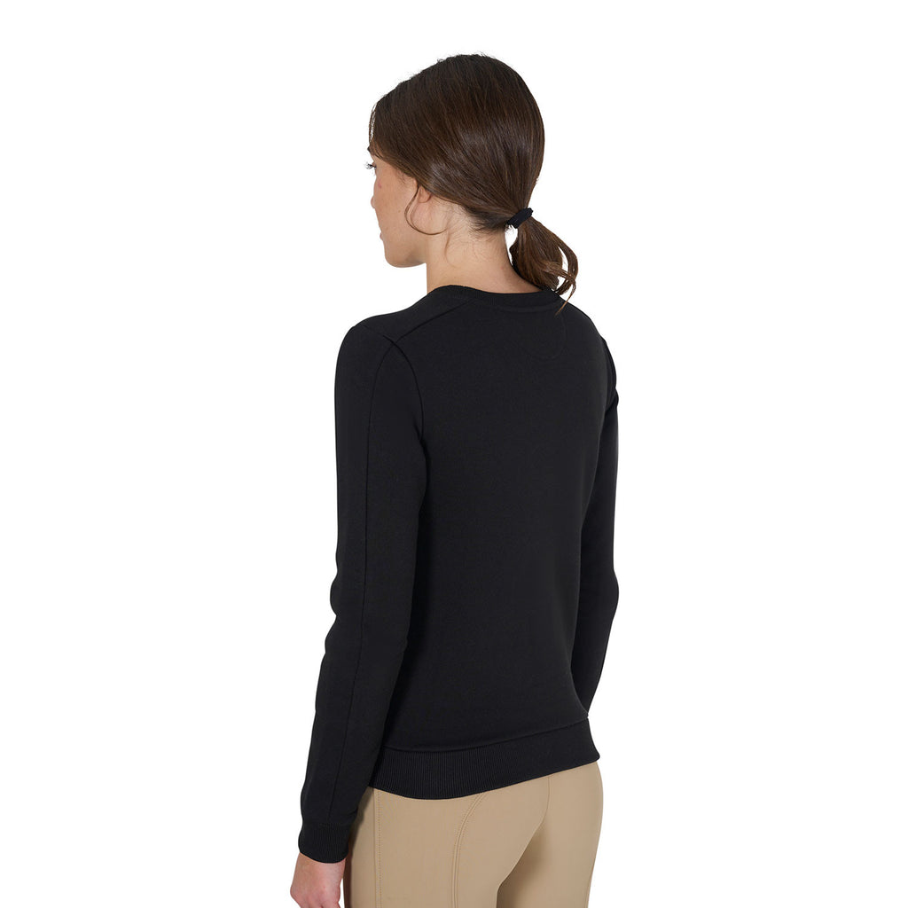 Women's crewneck sweatshirt with printed logo