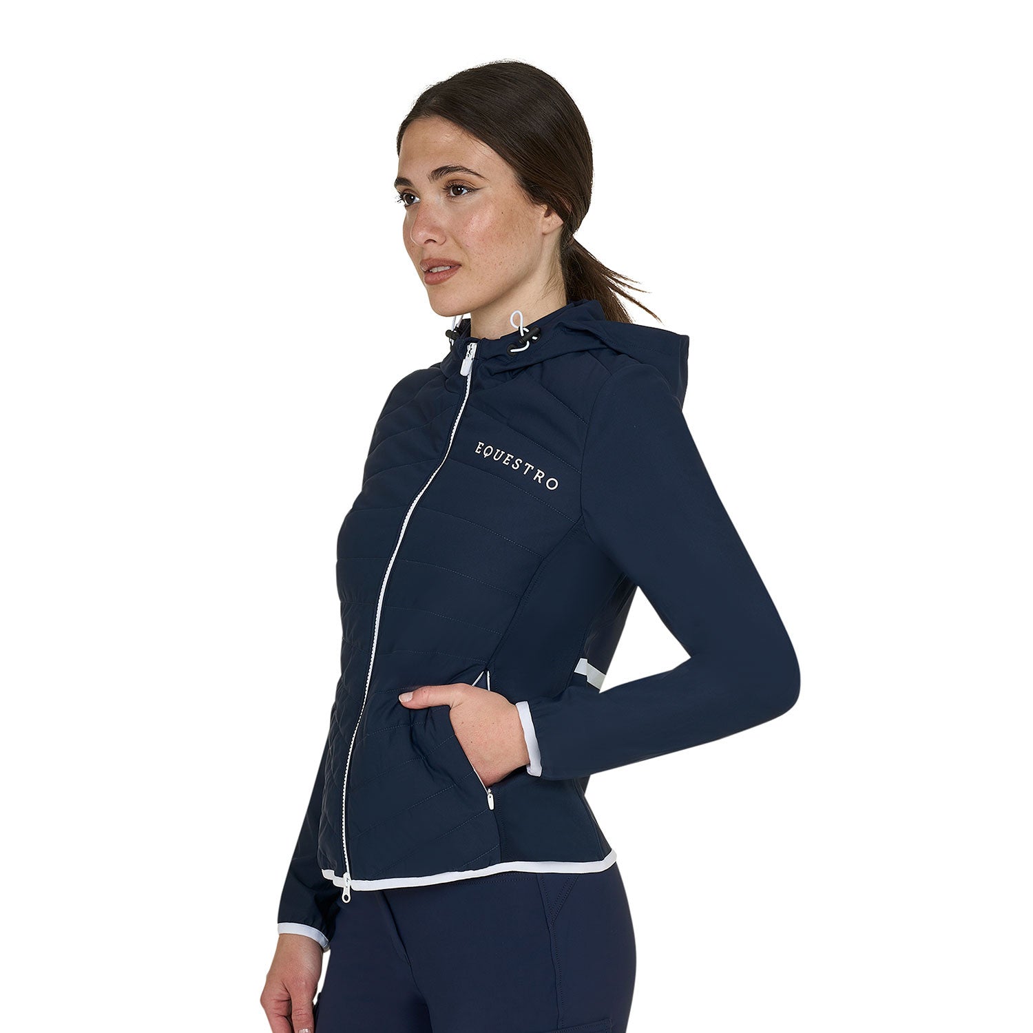 Equestro Women's down jacket in technical blend