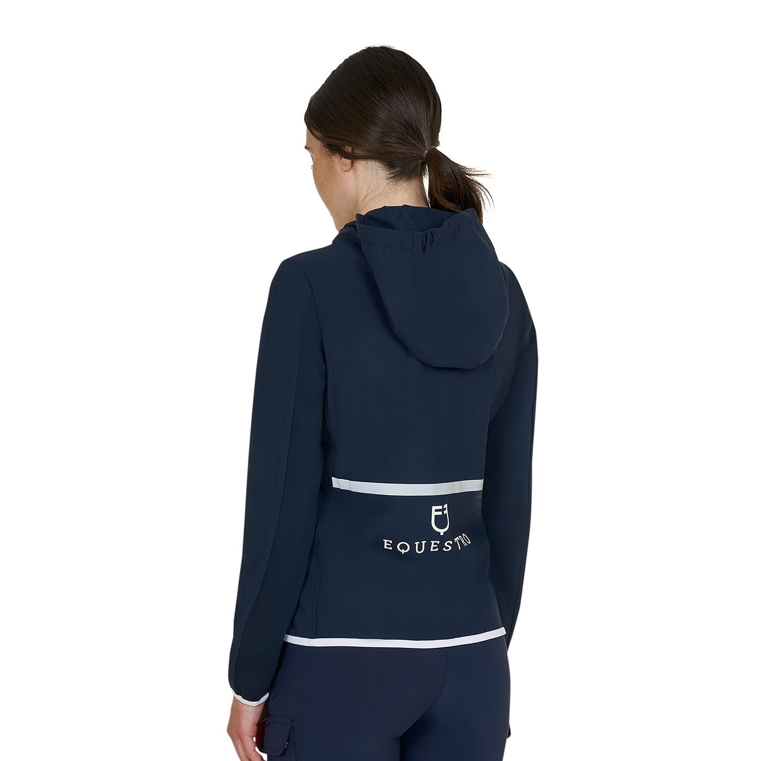 Women's down jacket in technical blend