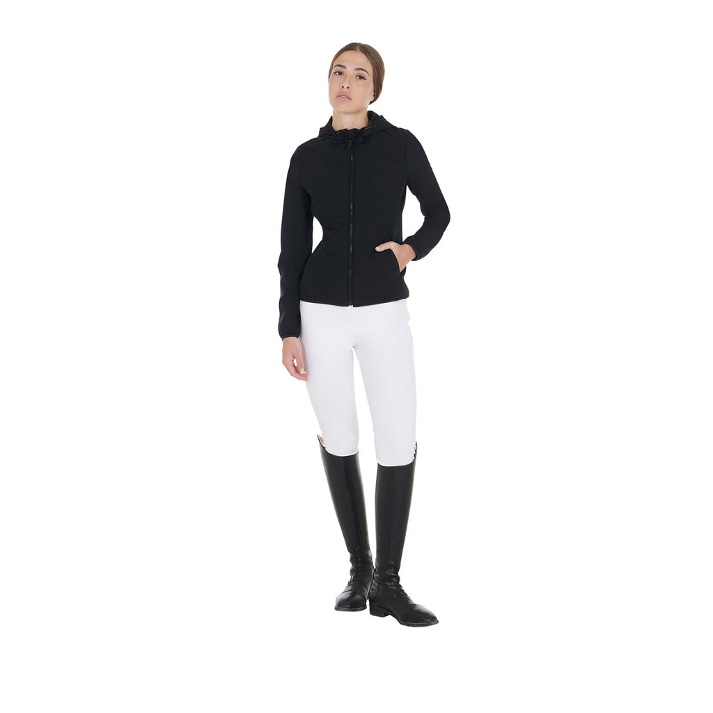 Women's down jacket in technical blend