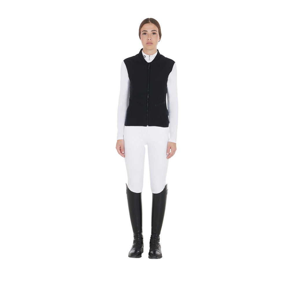 Women's slim fit vest in technical fabric