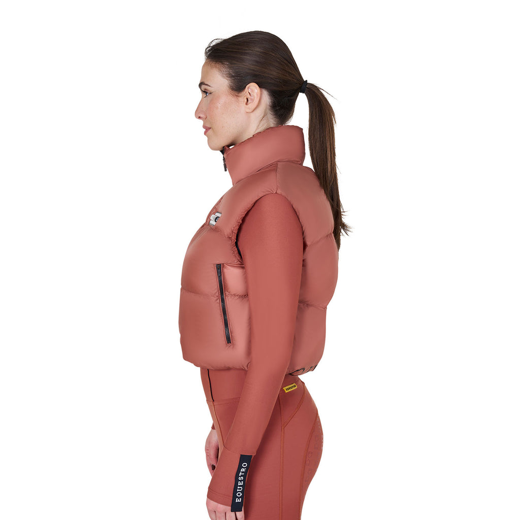 Women's zippered cropped vest