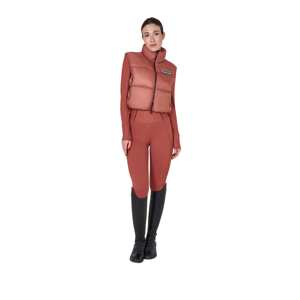 Women's zippered cropped vest