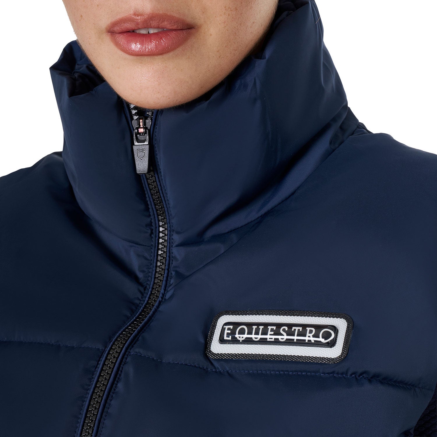 Women's zippered cropped vest