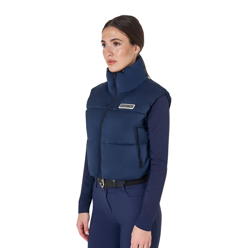 Women's zippered cropped vest