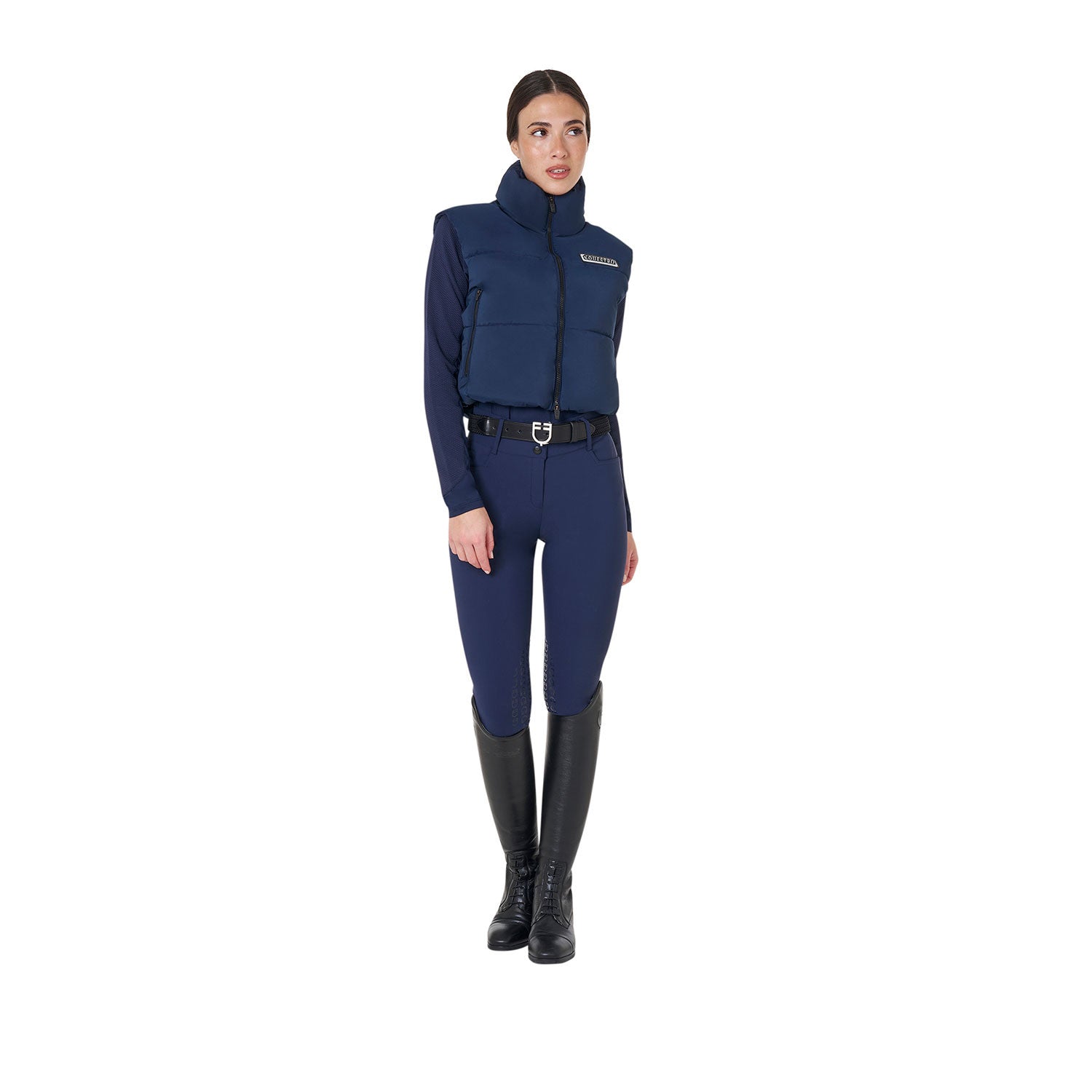 Women's zippered cropped vest