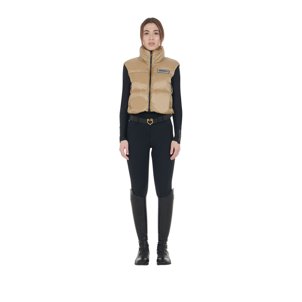 Women's zippered cropped vest