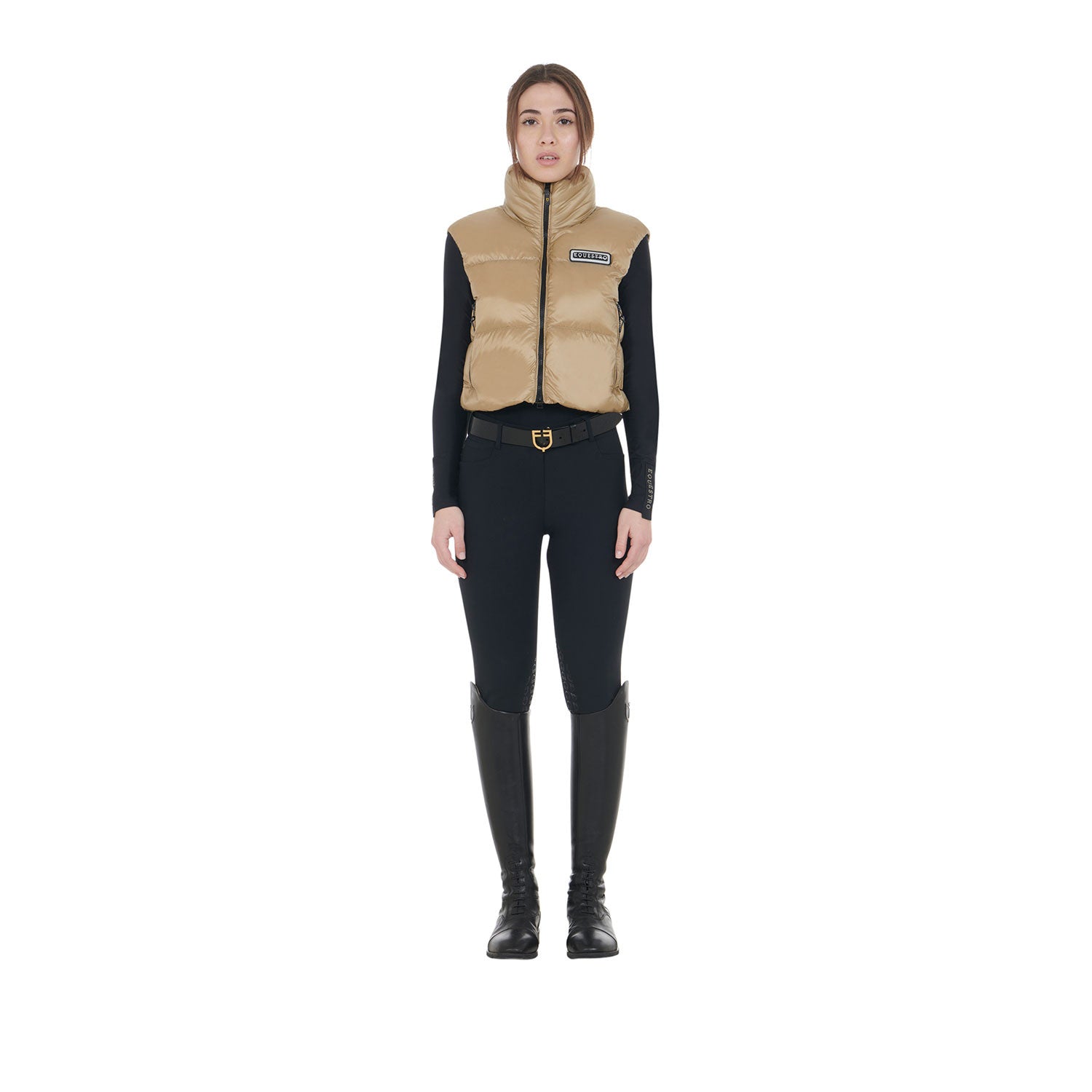 Women's zippered cropped vest
