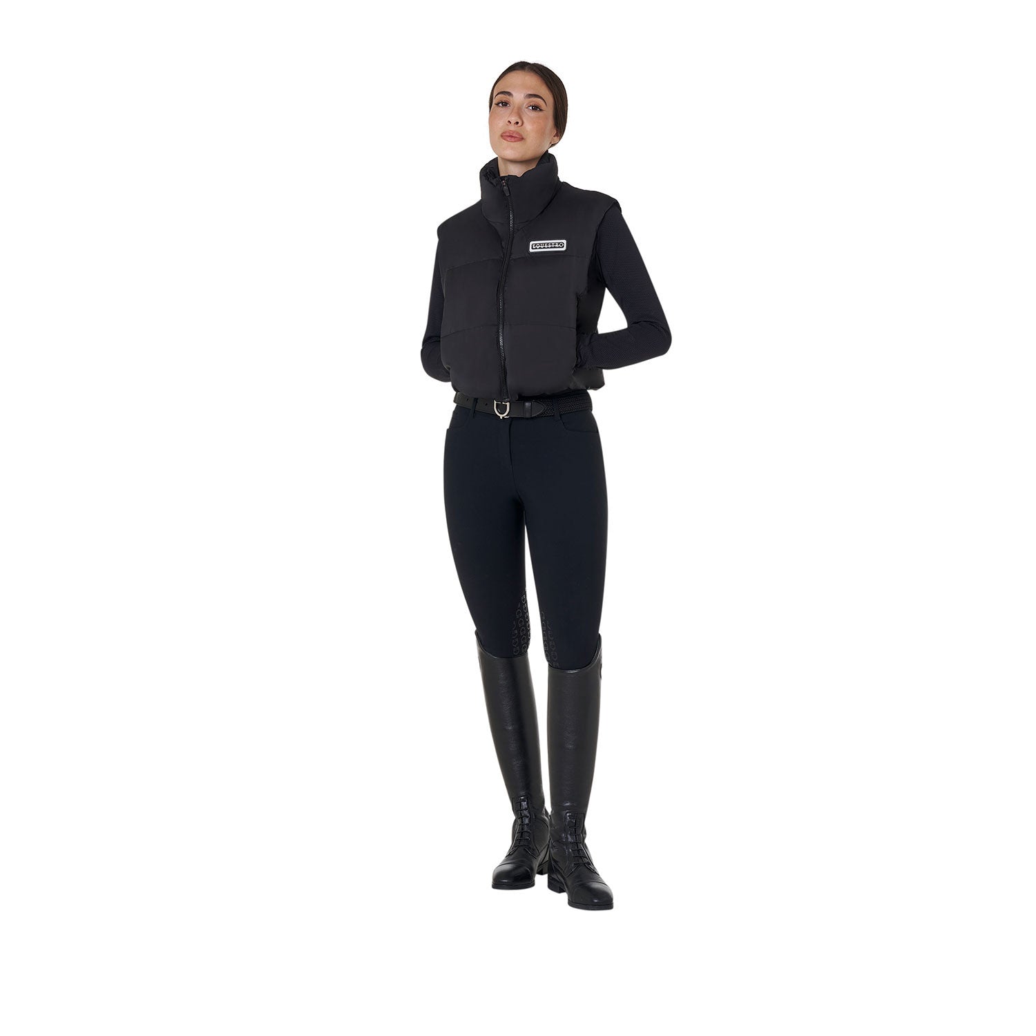 Women's zippered cropped vest