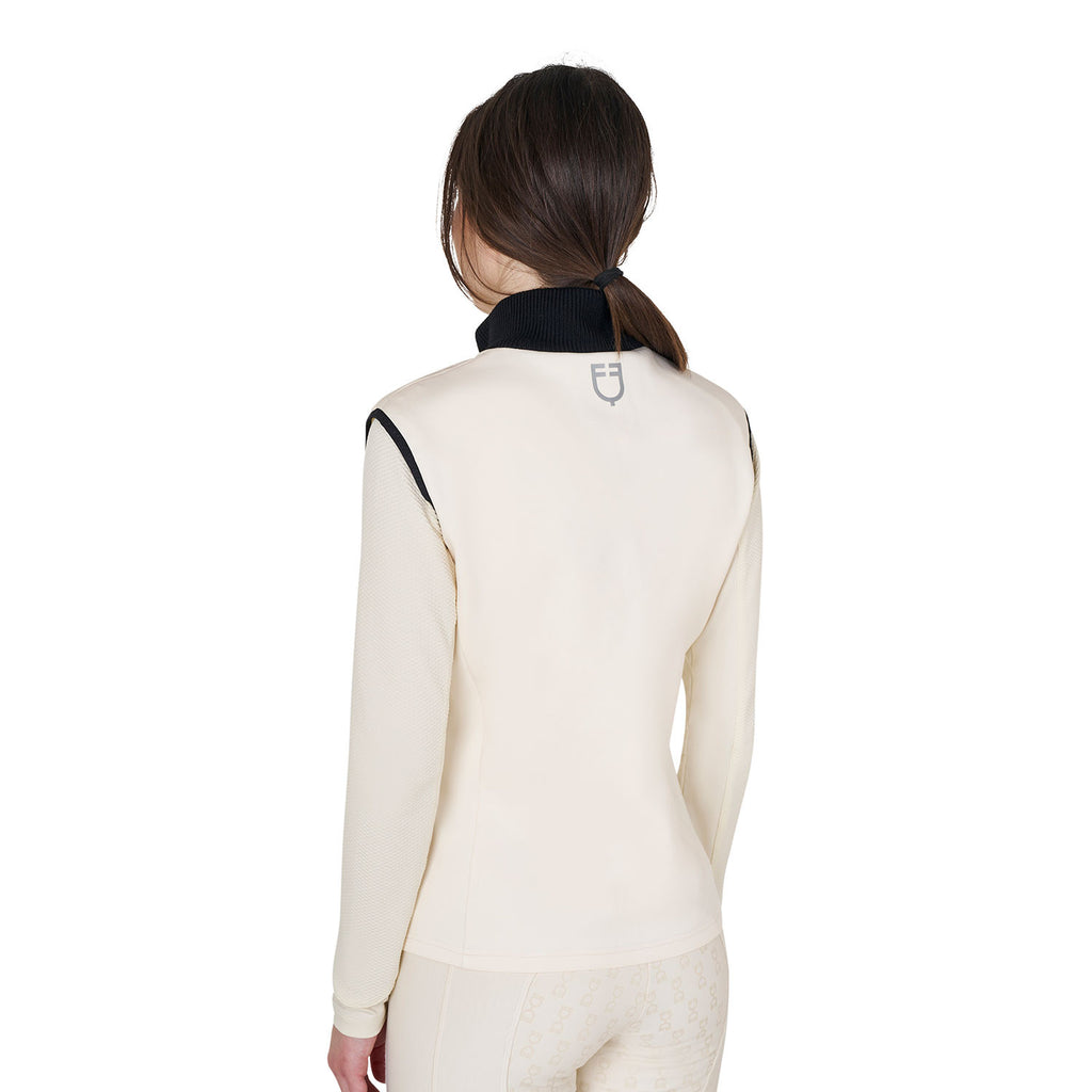 Women's zippered vest technical blend