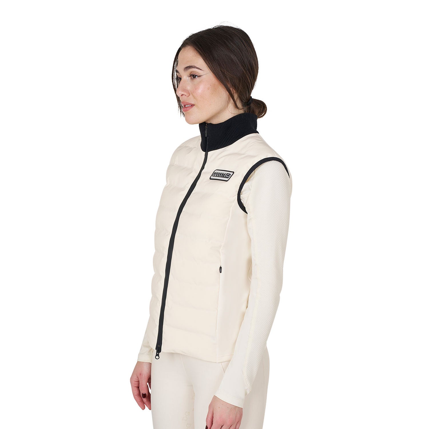Women's zippered vest technical blend