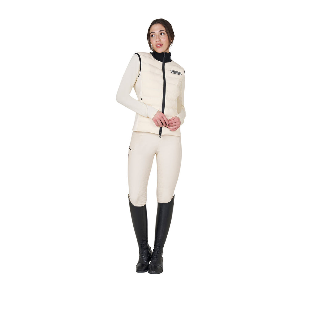 Women's zippered vest technical blend