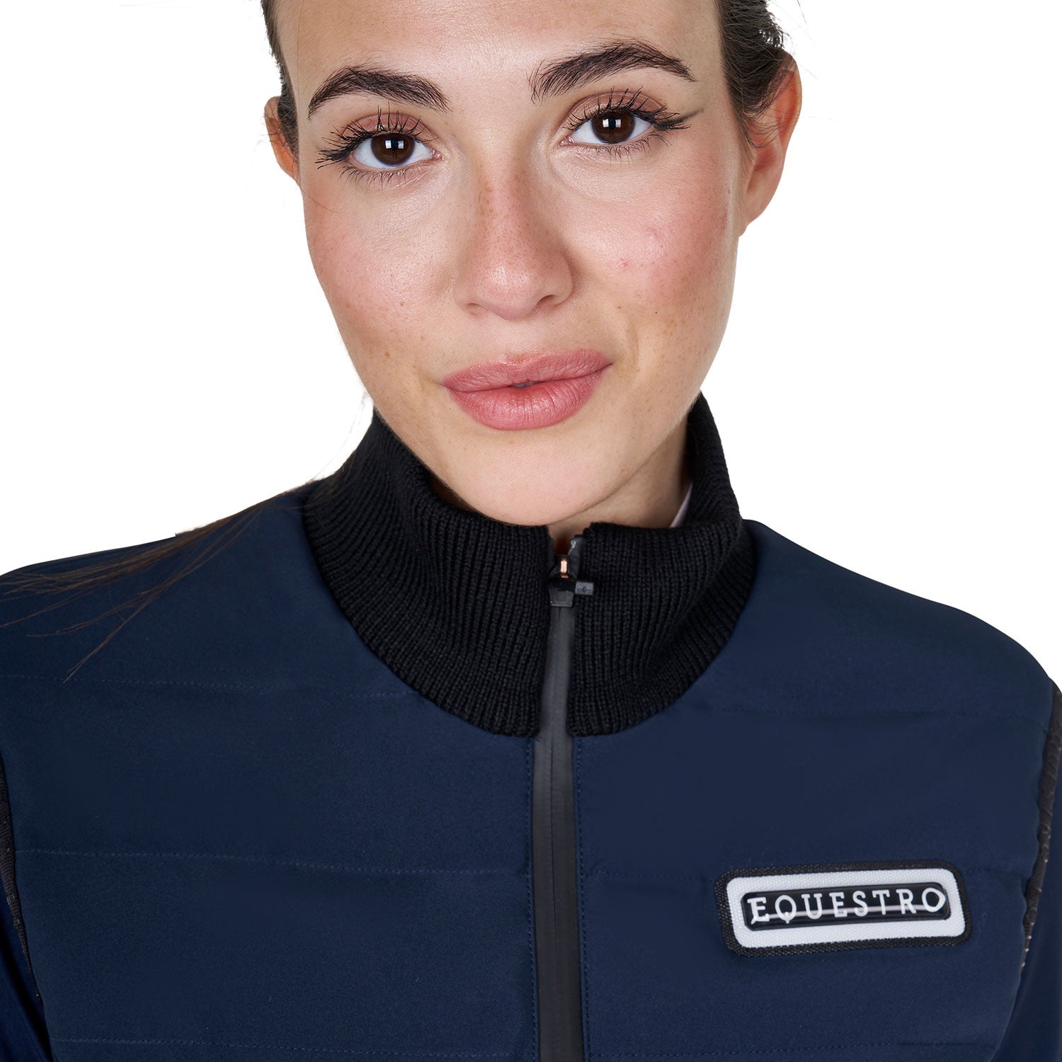 Women's zippered vest technical blend
