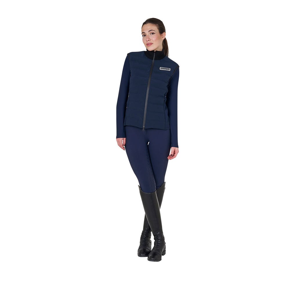 Women's zippered vest technical blend