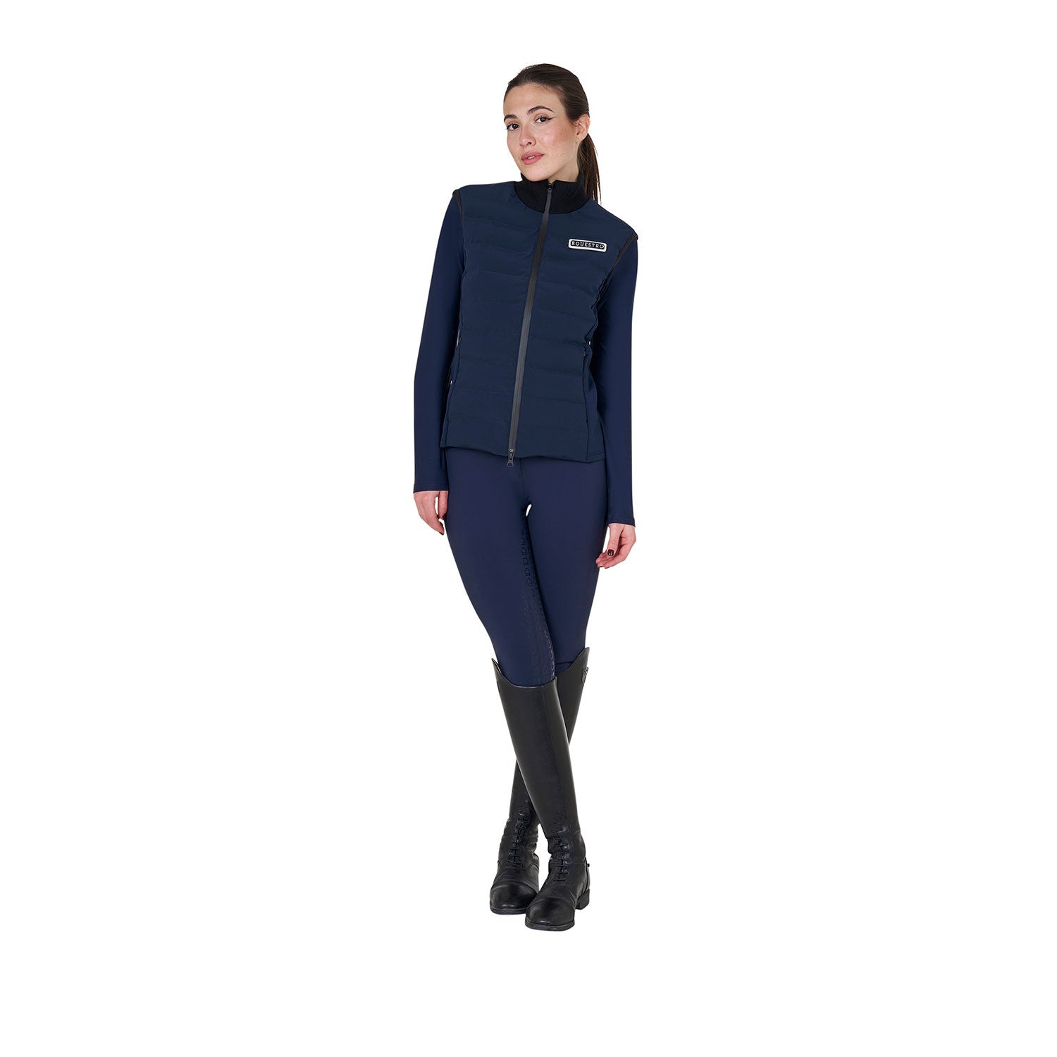 Women's zippered vest technical blend