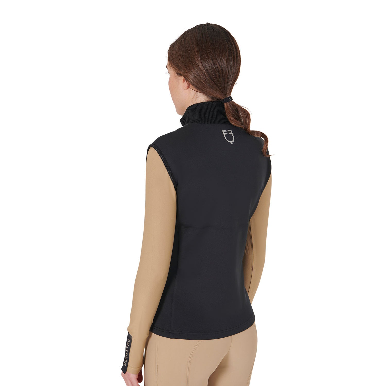 Women's zippered vest technical blend