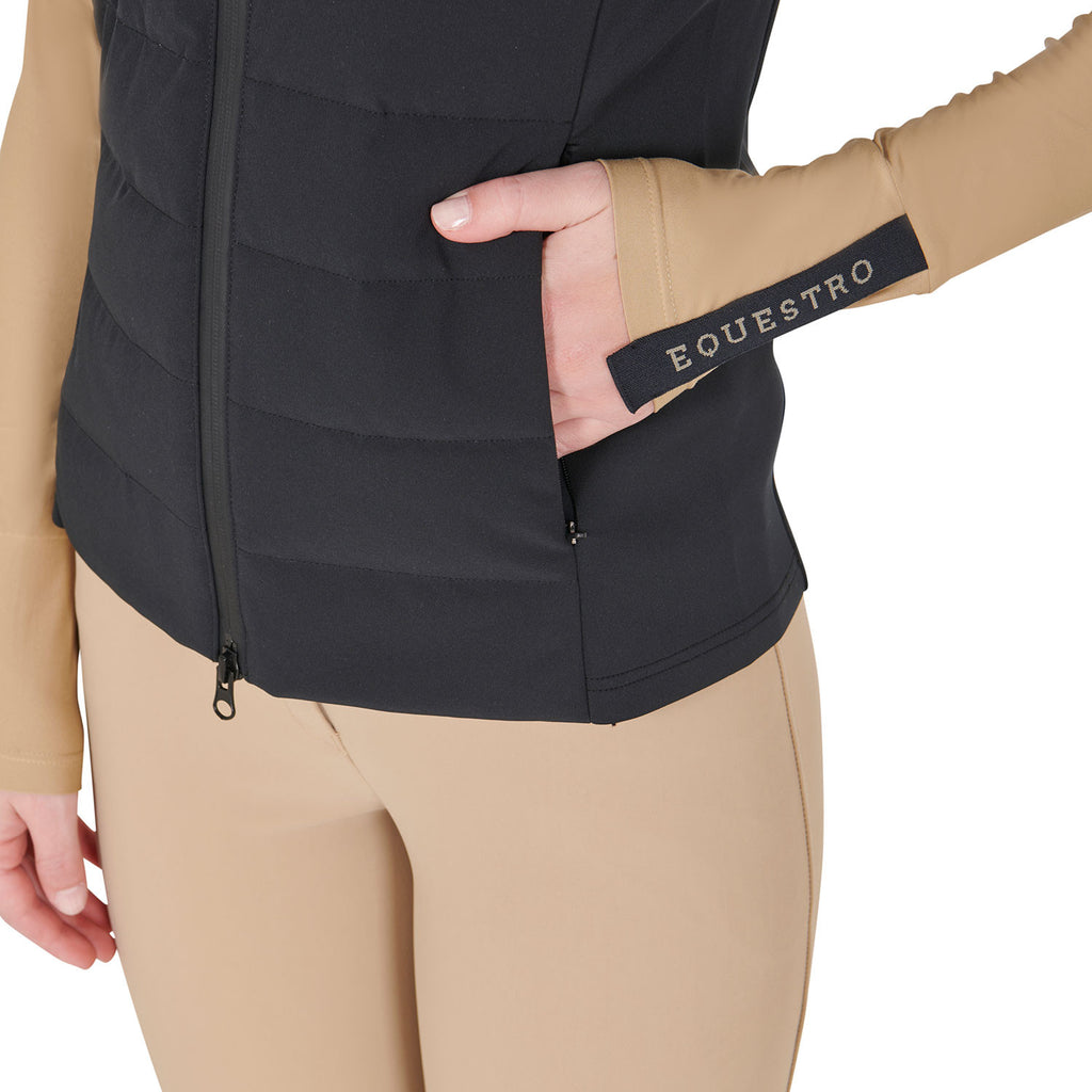 Women's zippered vest technical blend