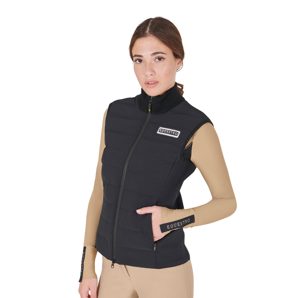 Women's zippered vest technical blend