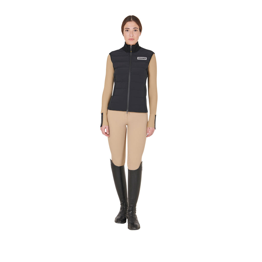 Women's zippered vest technical blend