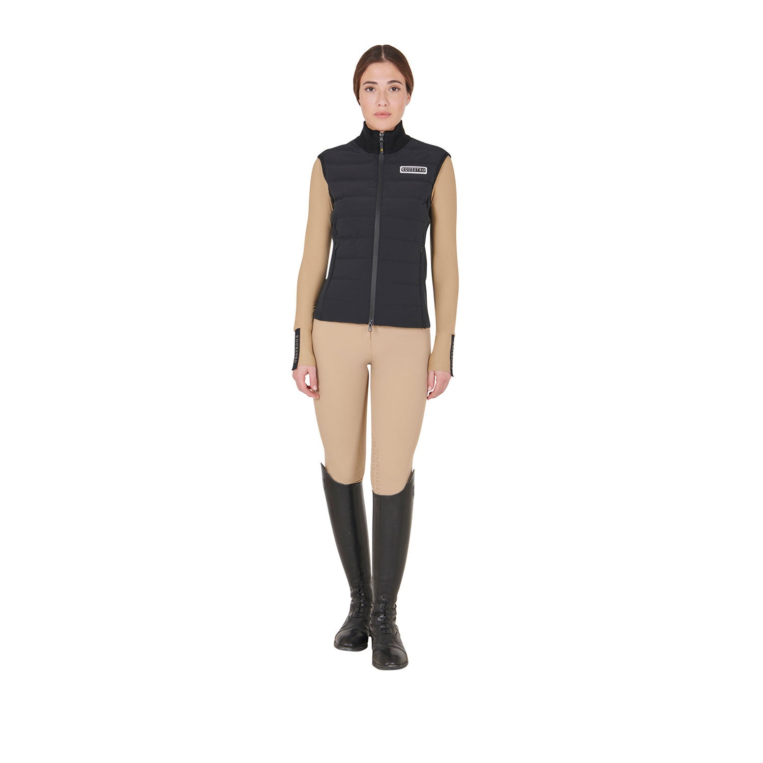 Women's zippered vest technical blend