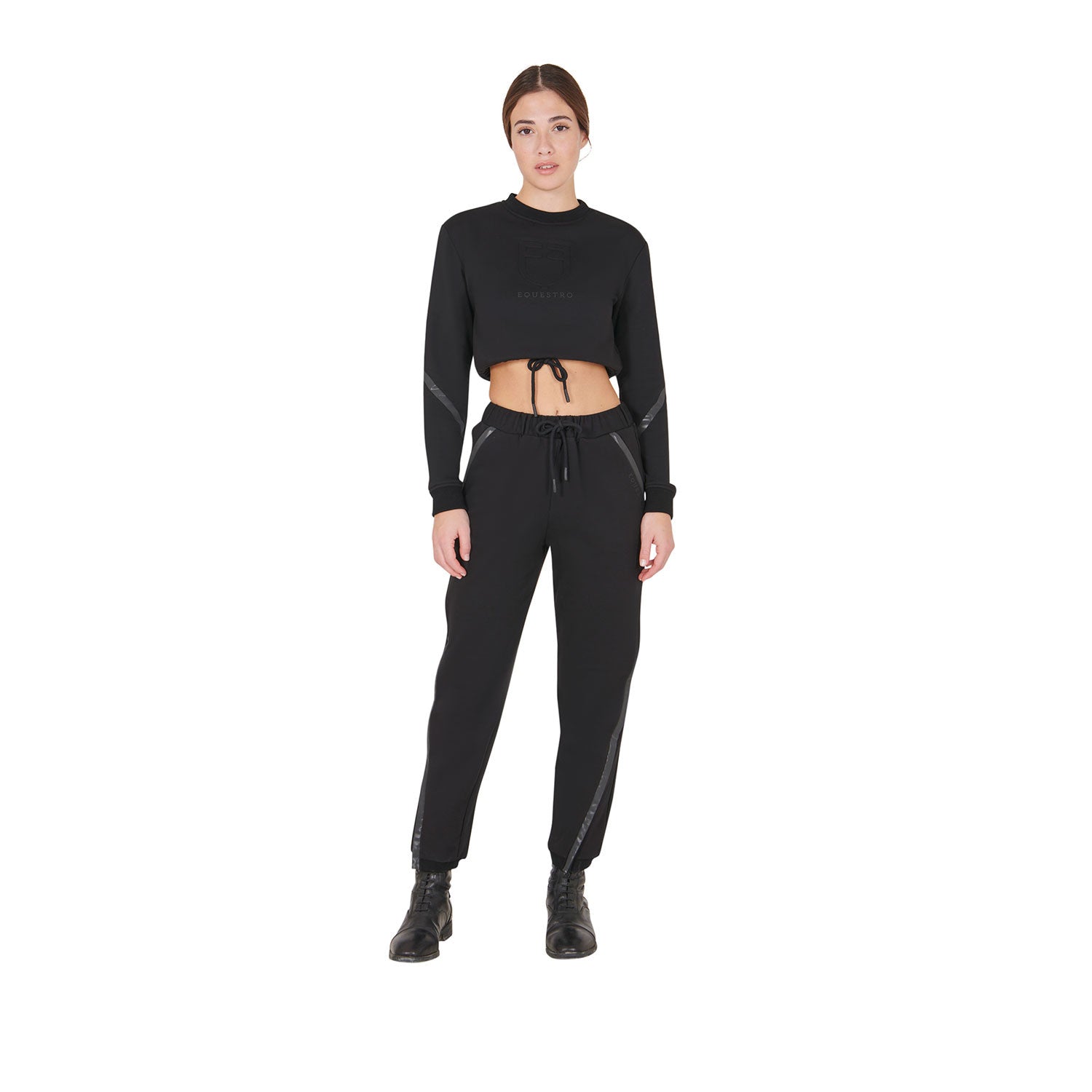 Women's cropped crewneck sweatshirt