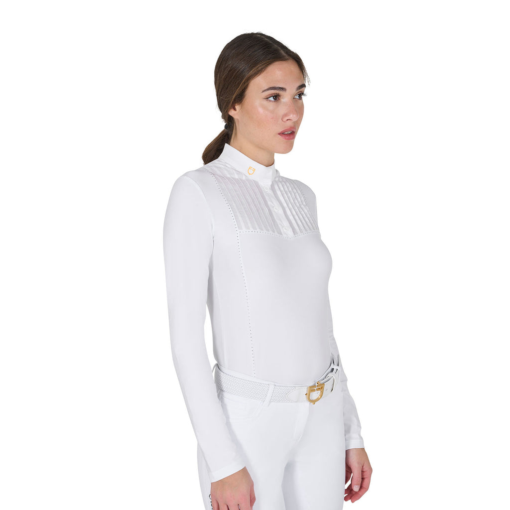 Women's slim fit competition polo shirt rhinestones
