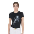 Women's slim fit T-shirt moonlight print