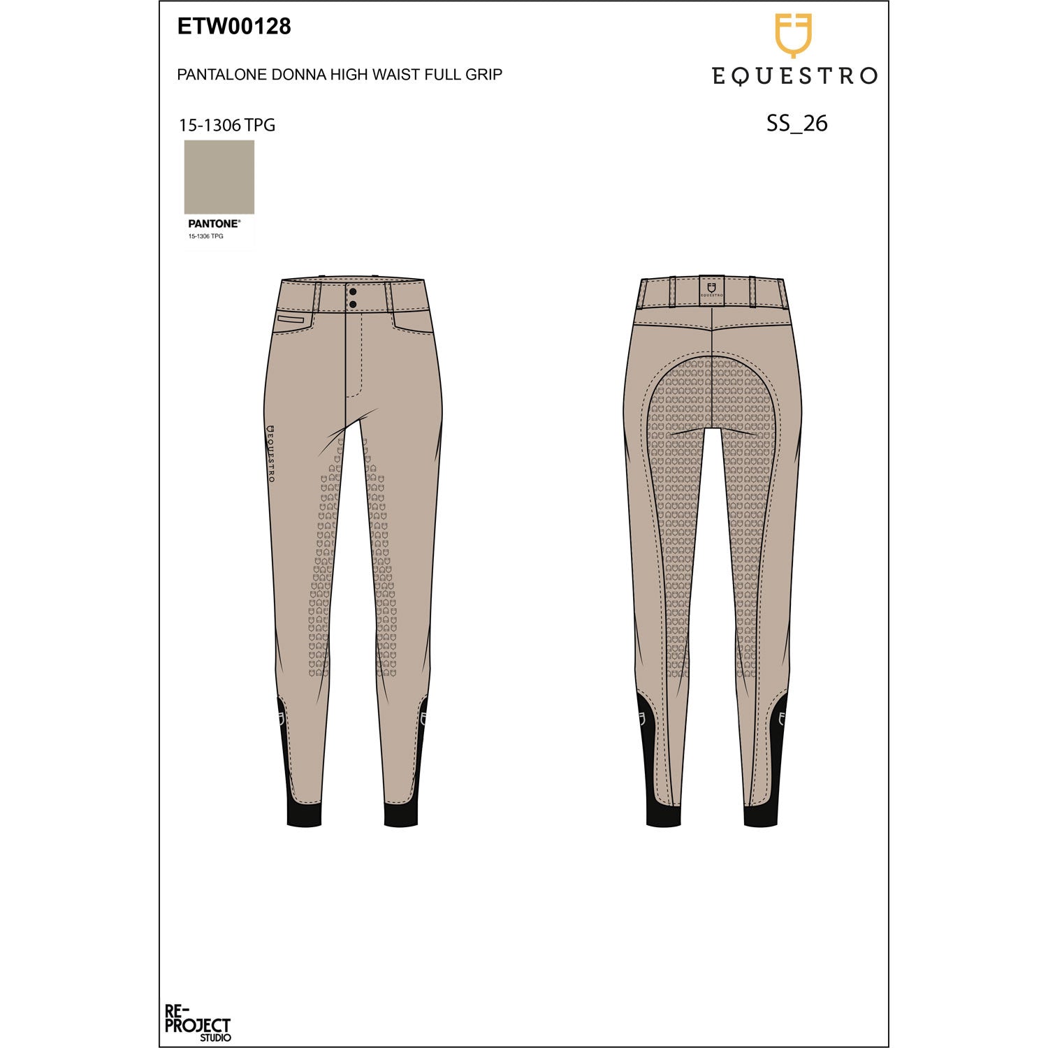 Equestro Women's high-waisted full grip breeches