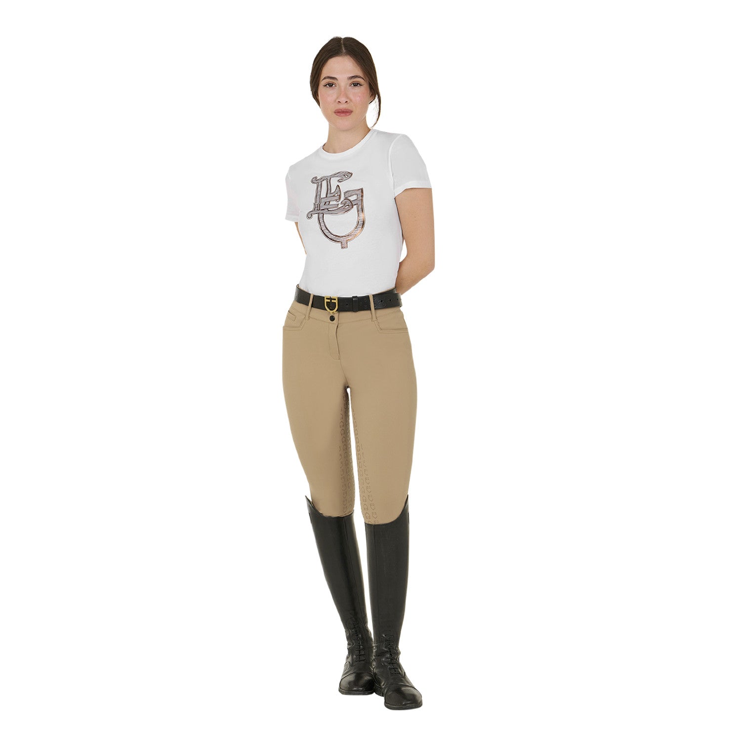 Women's high-waisted full grip breeches