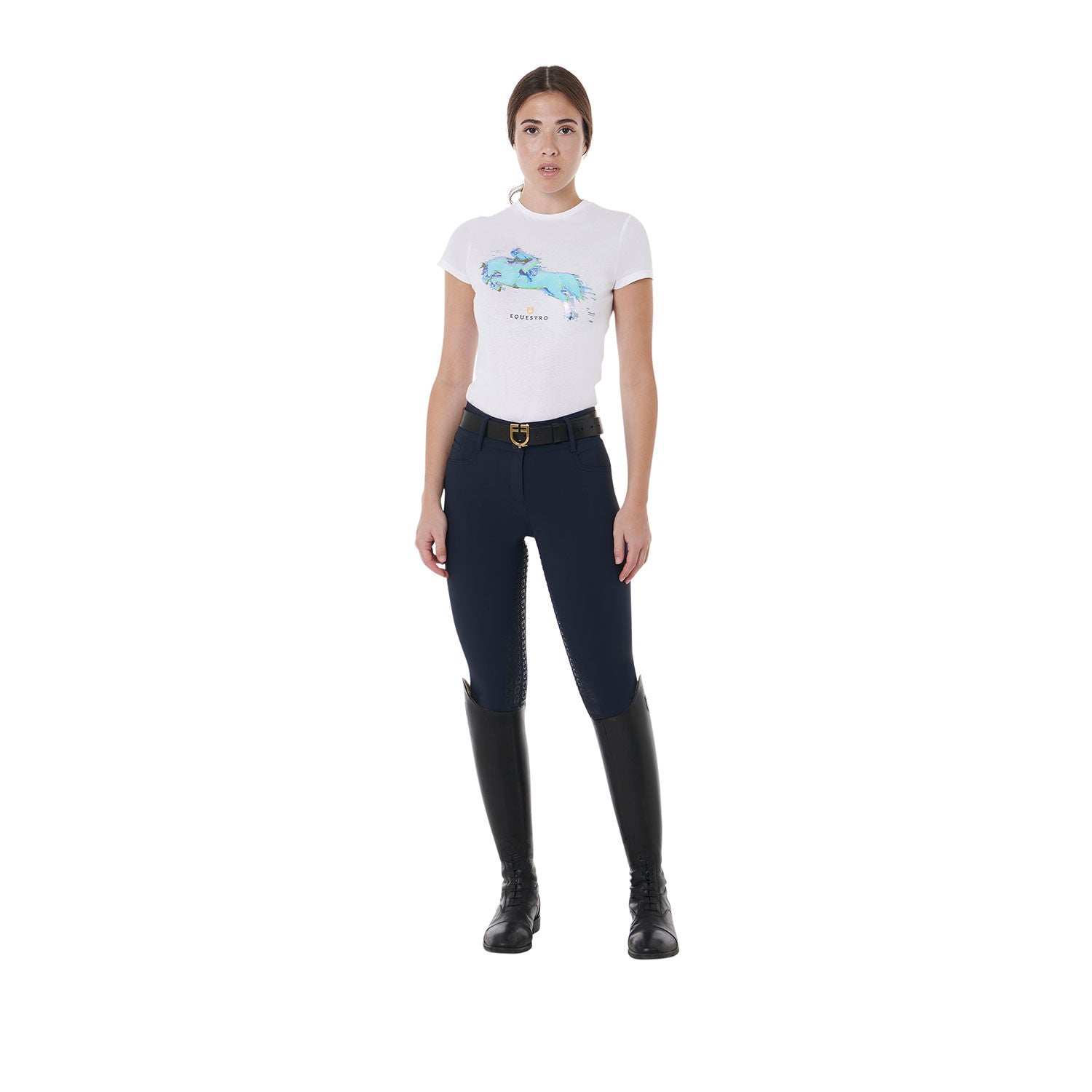 Women's high-waisted full grip breeches