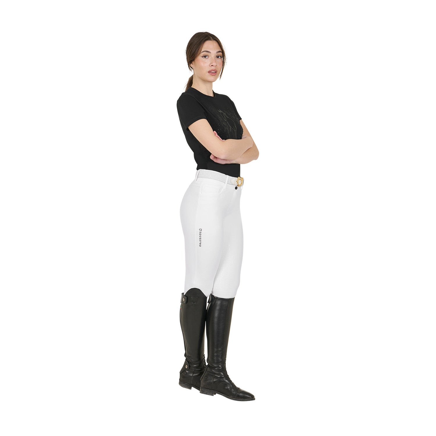 Women's high-waisted full grip breeches