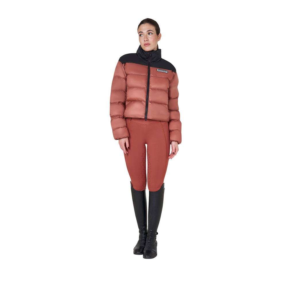 Women's cropped down jacket stretch fabric
