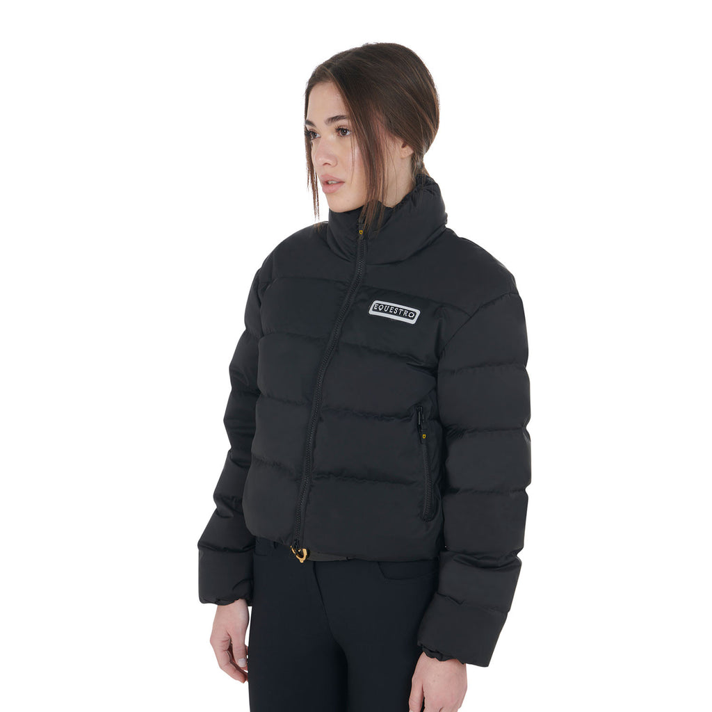 Women's cropped down jacket stretch fabric