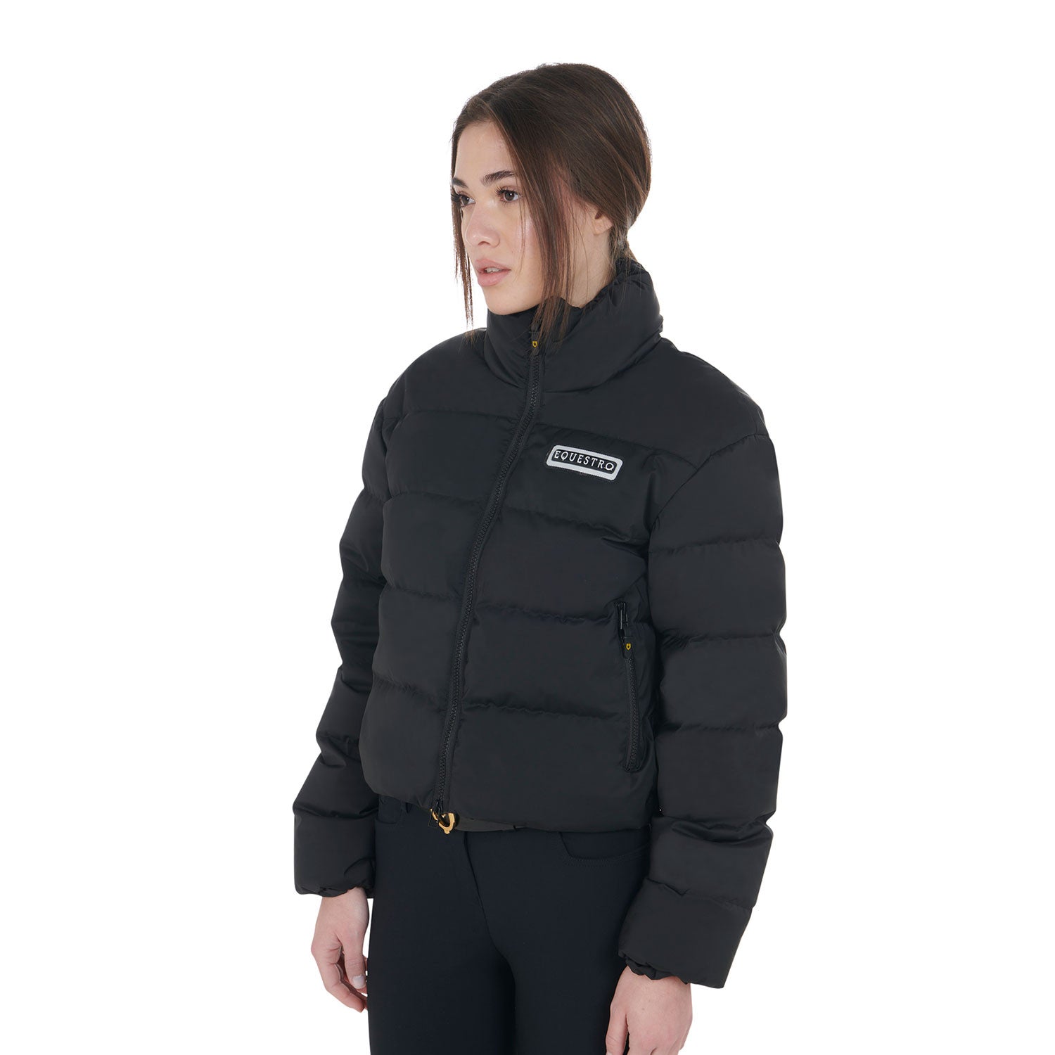Women's cropped down jacket stretch fabric