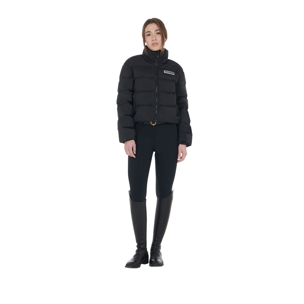 Women's cropped down jacket stretch fabric