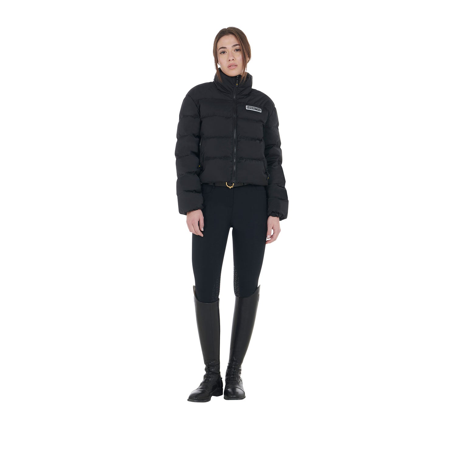 Women's cropped down jacket stretch fabric