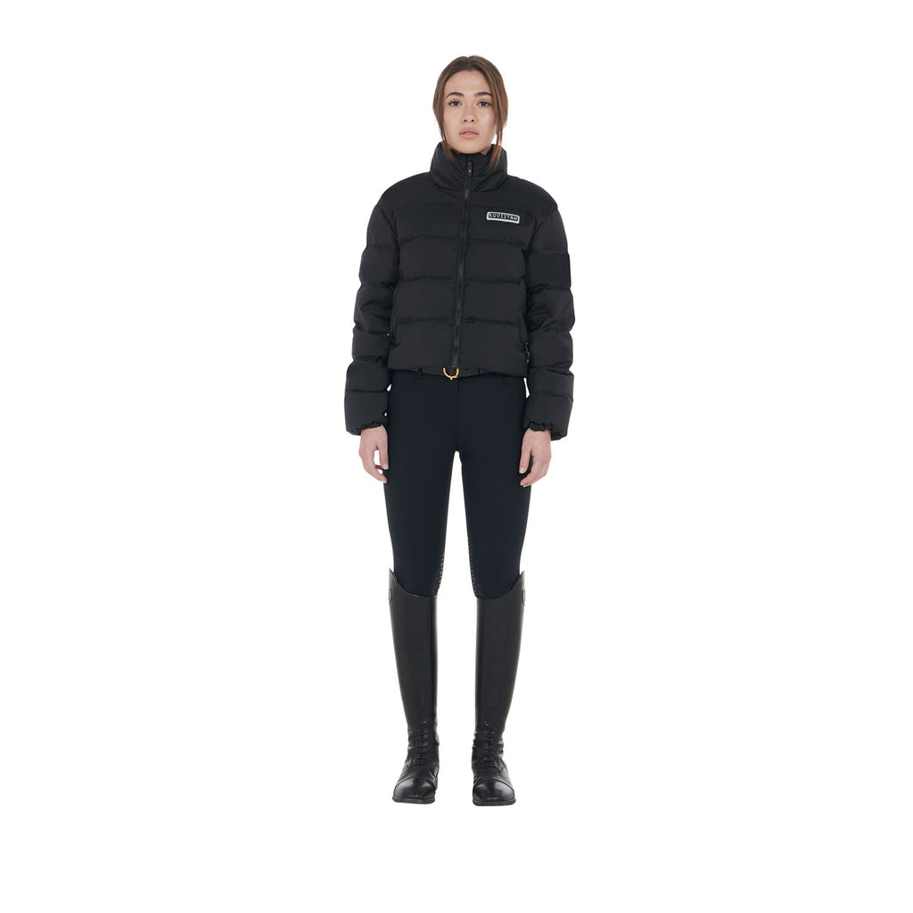 Women's cropped down jacket stretch fabric