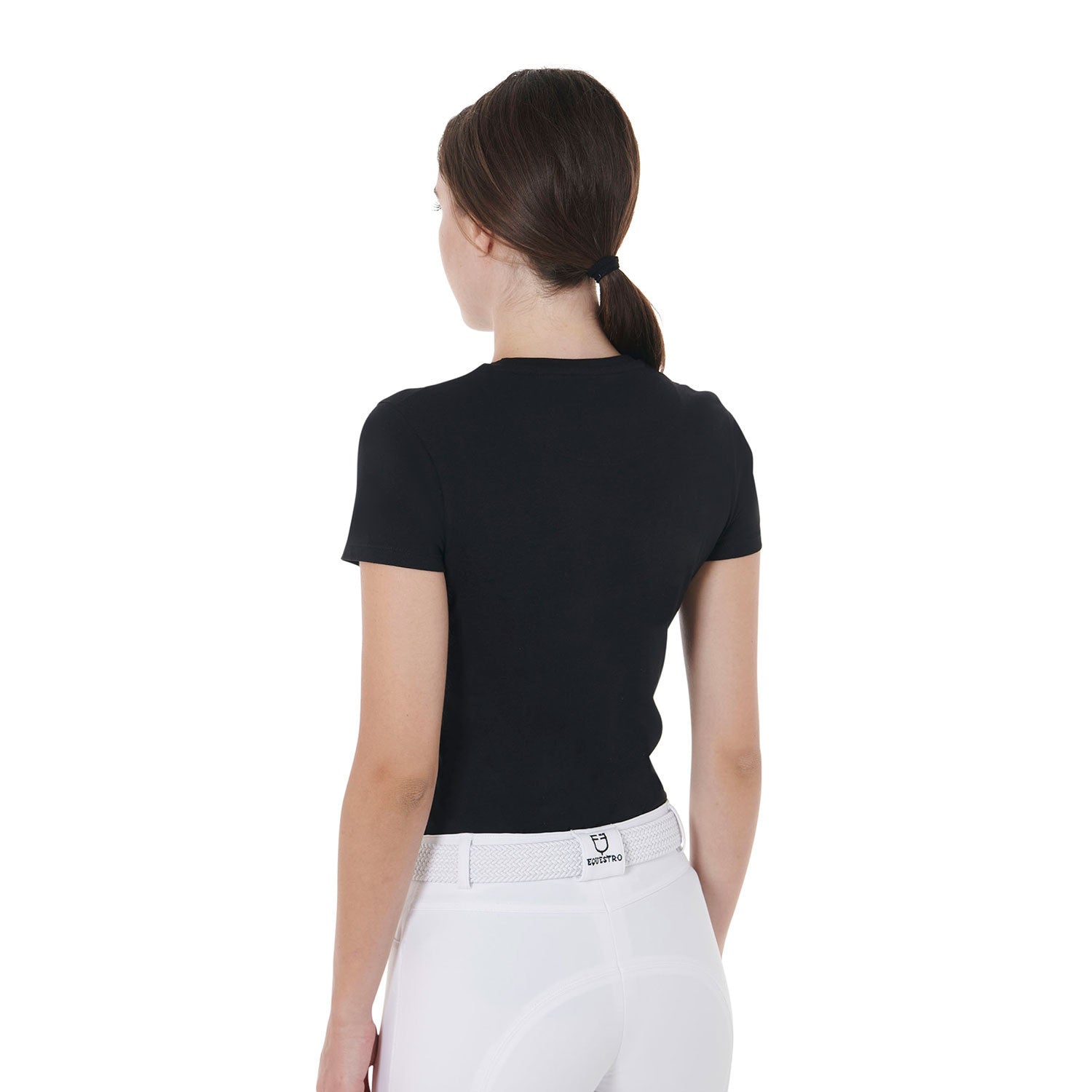 Women's slim fit multicolor logo print cotton t-shirt