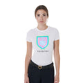 Women's psychedelic logo cotton t-shirt