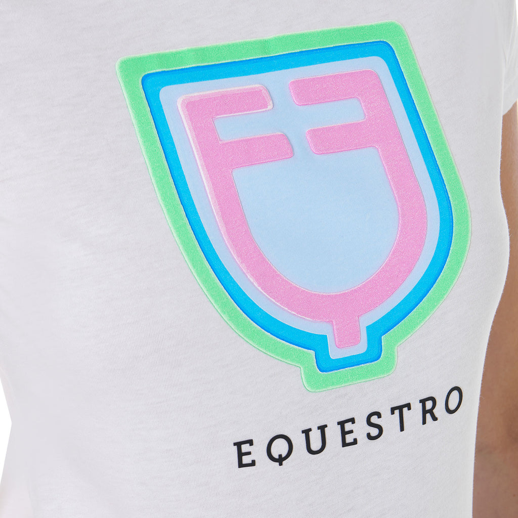 Women's psychedelic logo cotton t-shirt